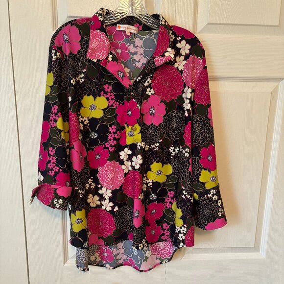 Jude Connally Tops - Jude Connally Belinda Top Jude Cloth, Autumn Blooms Orchid